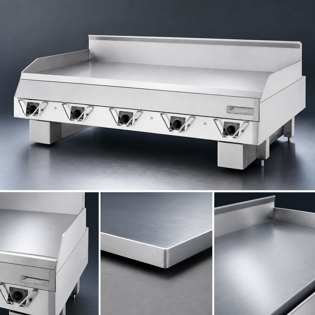 1-Inch Polished Steel Griddle Plate