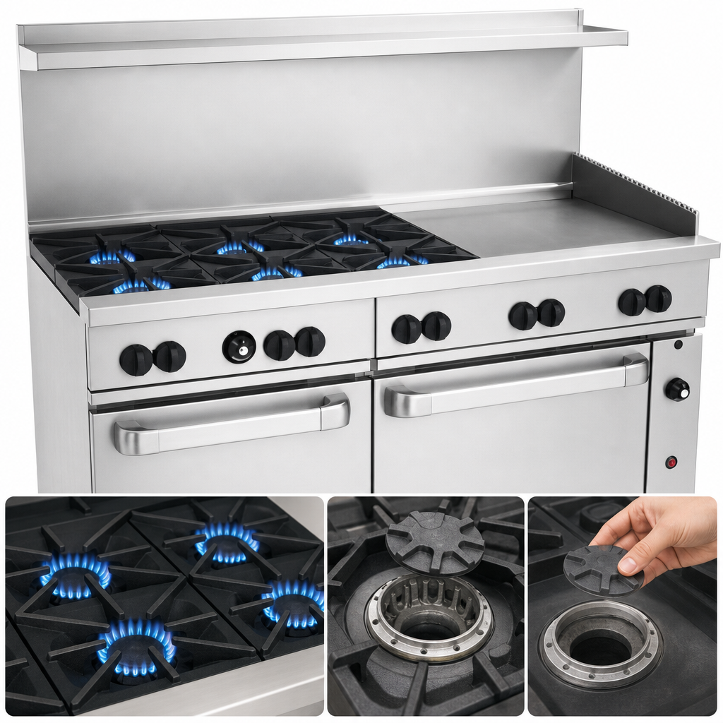 Six Open Burners