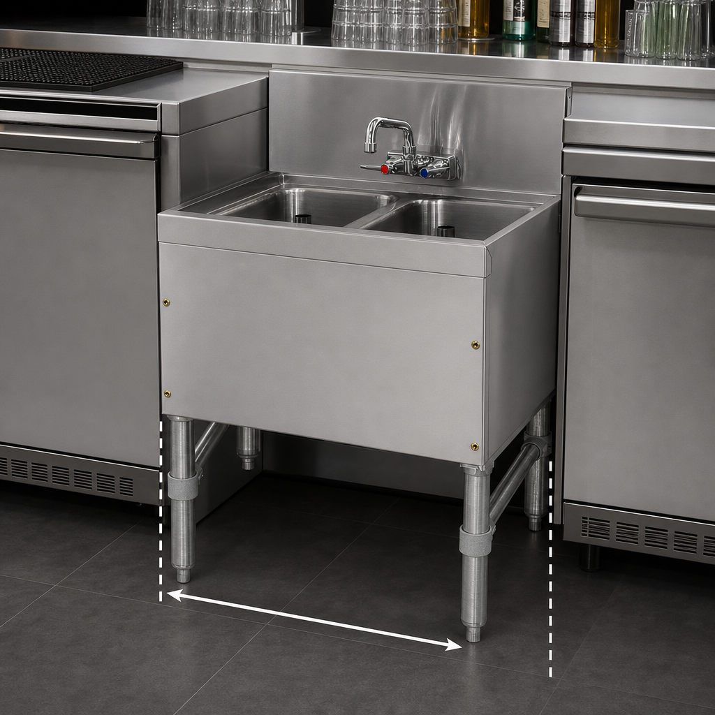 Compact No-Drainboard Layout