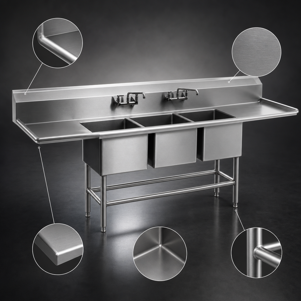 14-Gauge Stainless Steel Construction