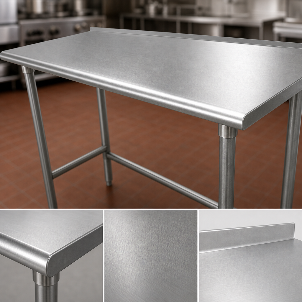 14-Gauge 304 Stainless Steel Top