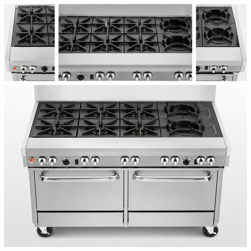 Nine Open Burner Cooktop