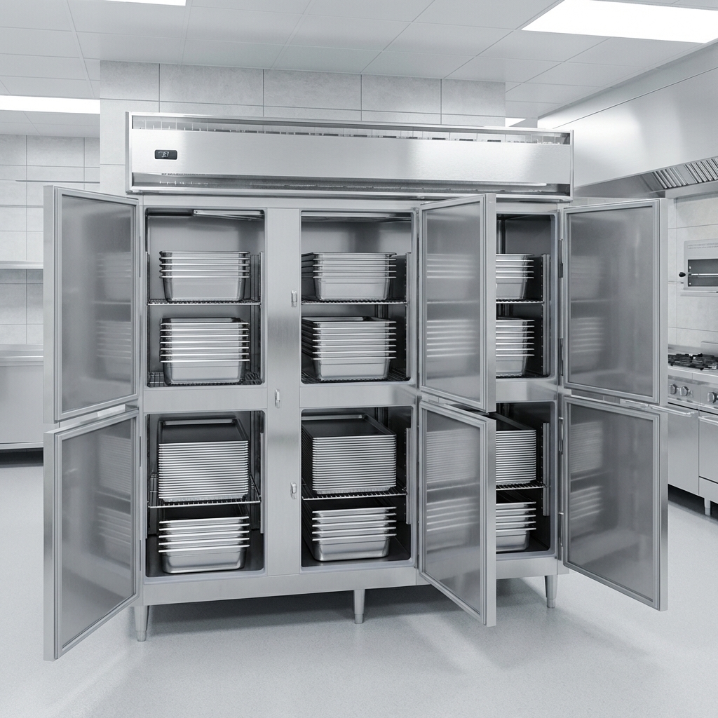 Showcasing its immense 75 cubic feet capacity, this pass-thru heated holding cabinet is ready to store a vast amount of prepared food.