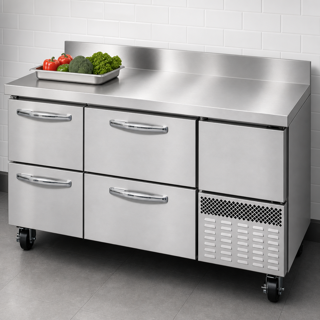 Stainless Steel Worktop with Backsplash