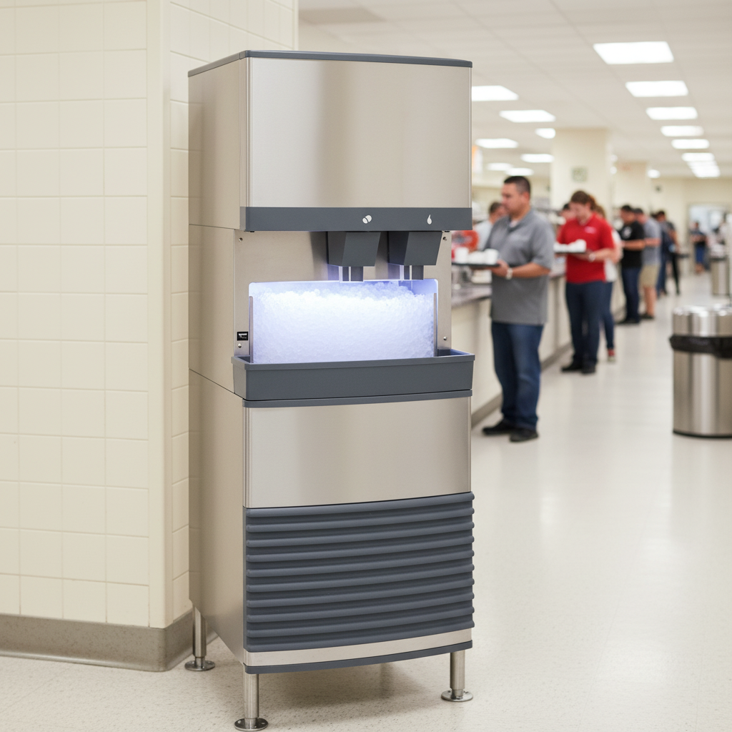Experience uninterrupted service with this dispenser's impressive 90 lb ice storage capacity, ready for peak demand.