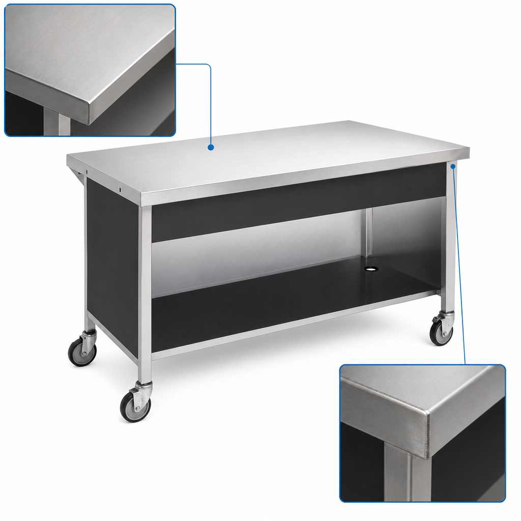 16-Gauge 304 Stainless Steel Top