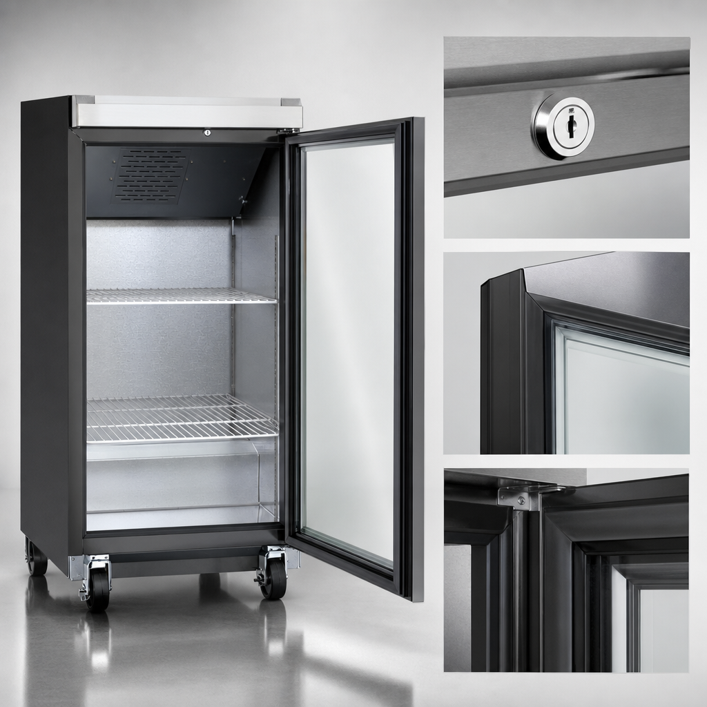 Locking Hinged Glass Door