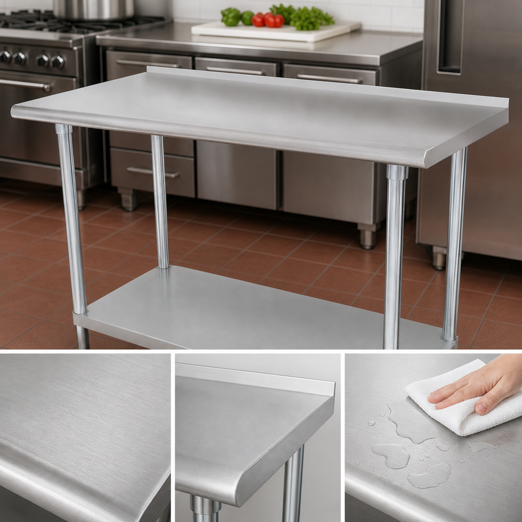16-Gauge 304 Stainless Steel Top