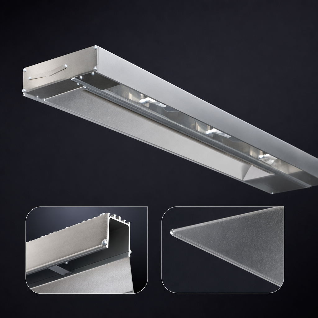 Extruded Aluminum Housing and Reflector Plate
