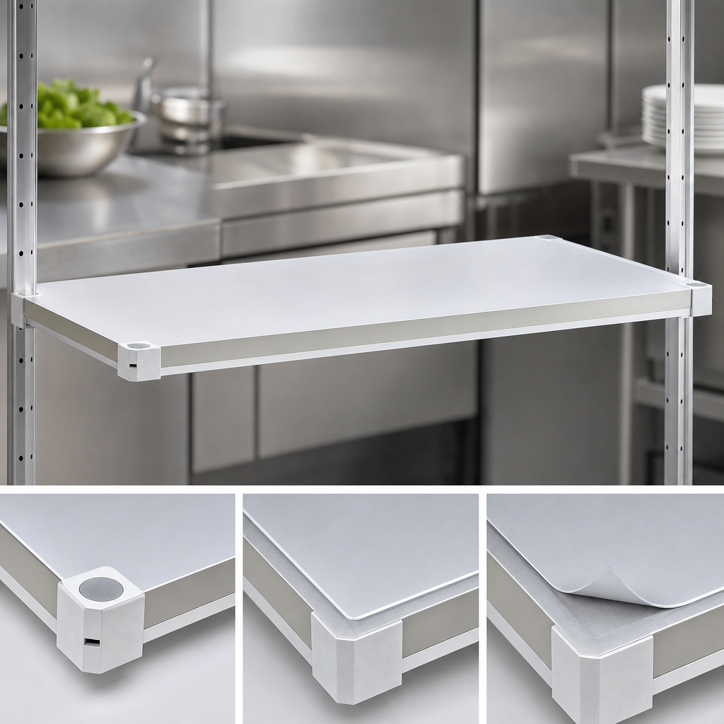 Solid Aluminum Shelf Surface