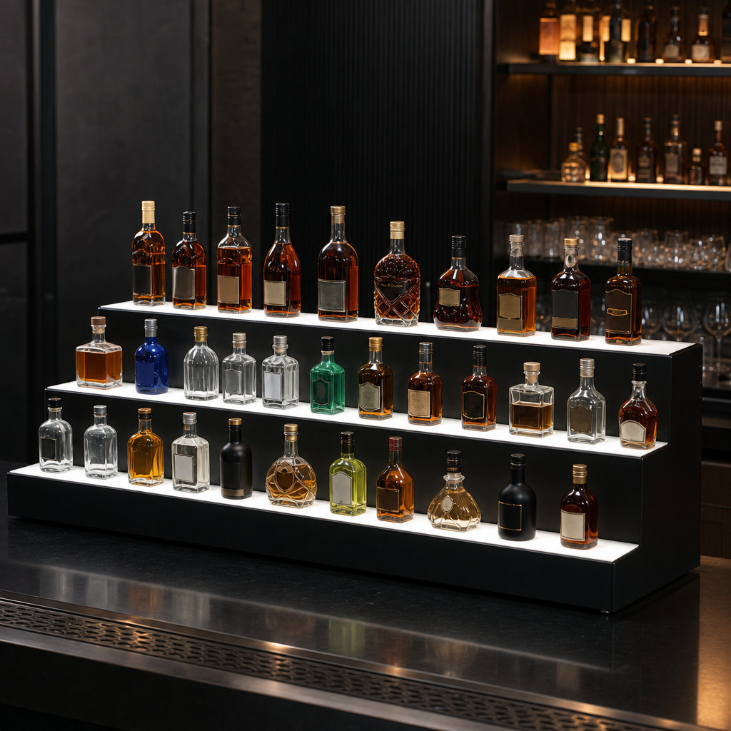 Three-Tier Bottle Display