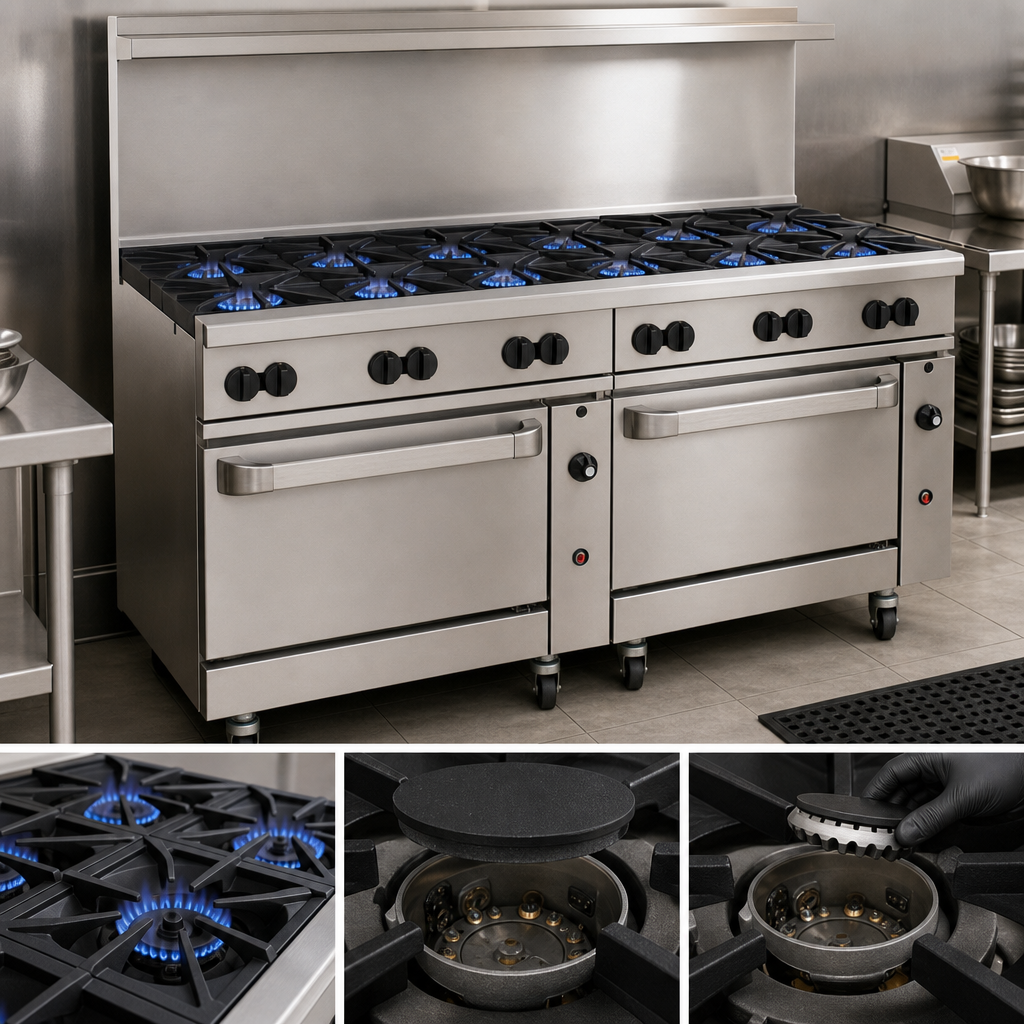 Twelve Open Burners
