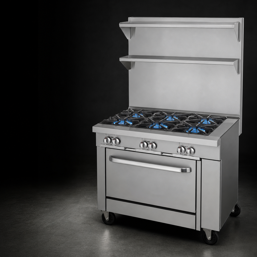 Eight Open-Top Burners