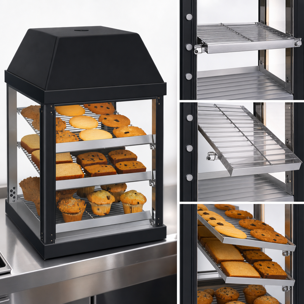 Three Magnetically Adjustable Shelves