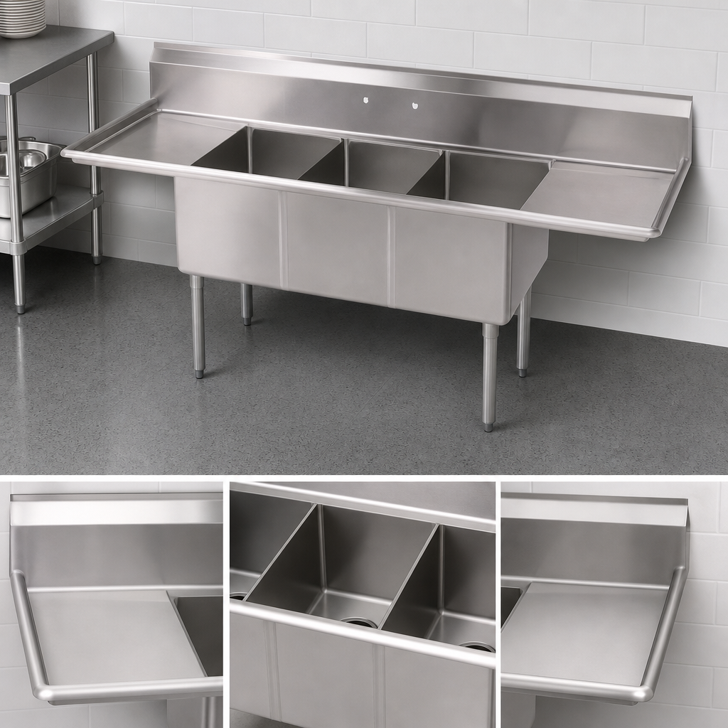 Three-Compartment Sink