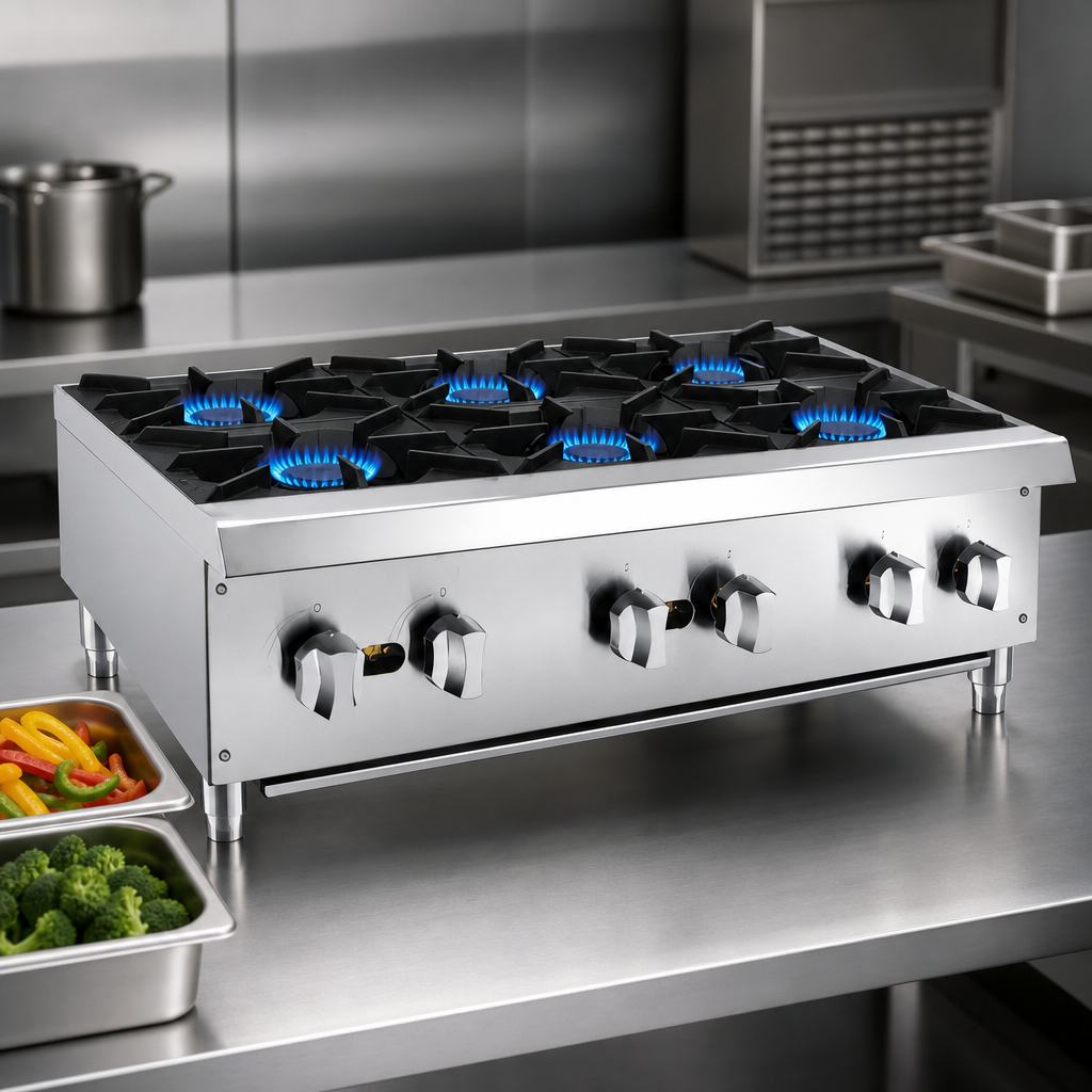 Six Cast Iron Burners