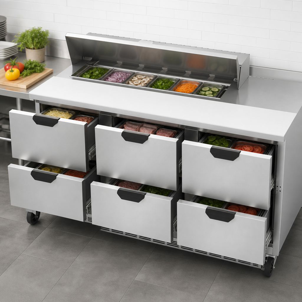 Six Pull-Out Drawers