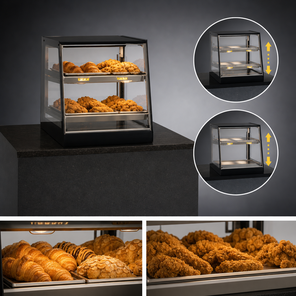 2-Tier Adjustable Heated Shelves
