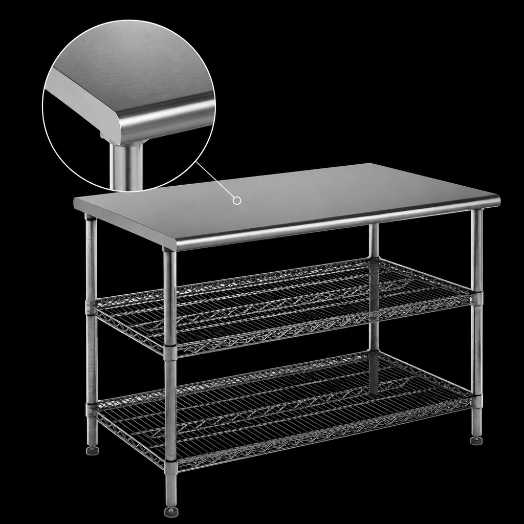 14-Gauge Type 304 Stainless Steel Top