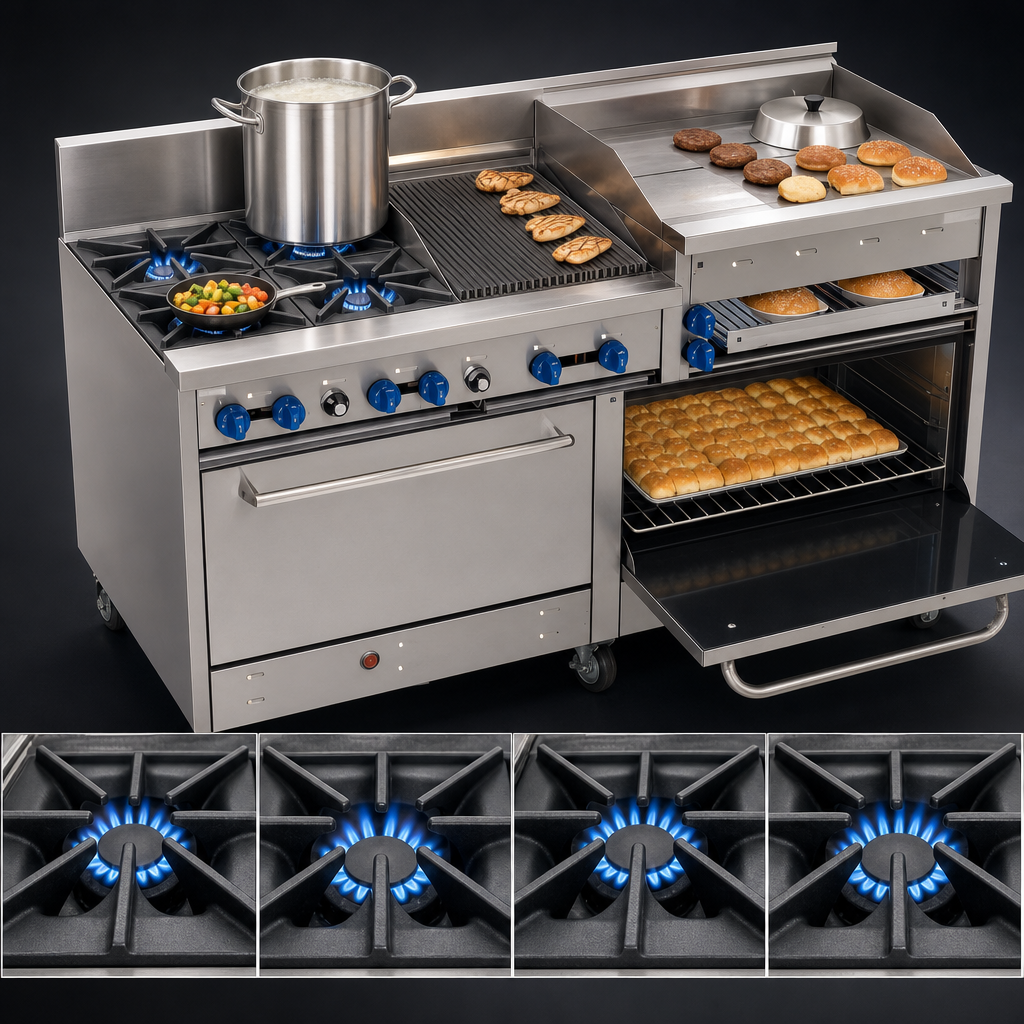 Four Open Burners