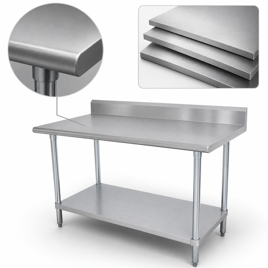 16 Gauge 304 Stainless Steel Top