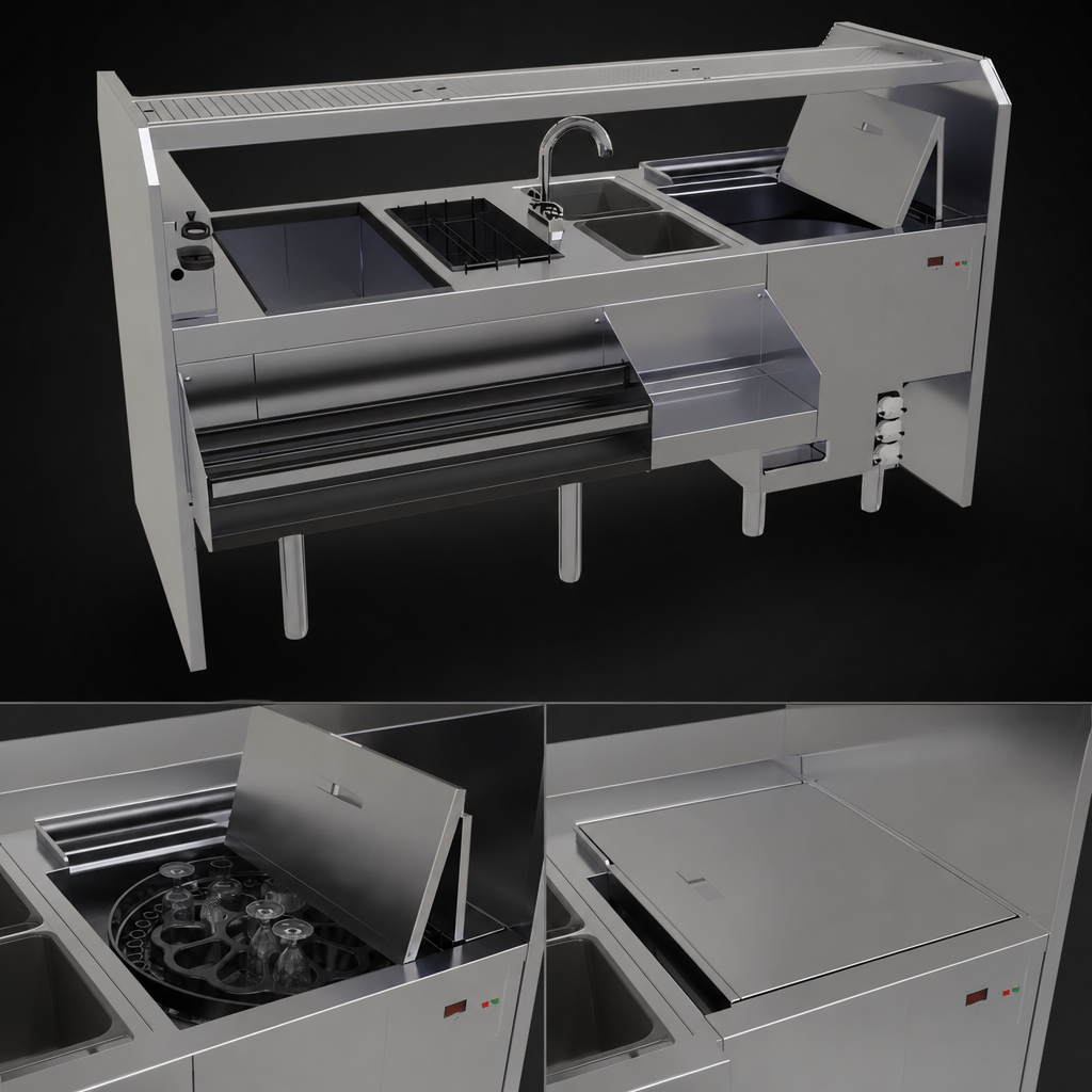 GW24 Automatic Rotary Glass Washer