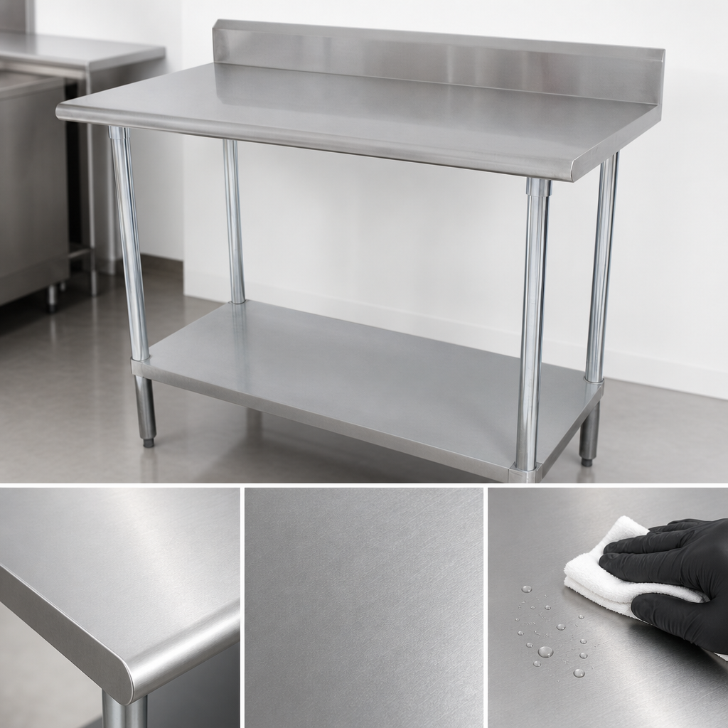 16-Gauge 304 Stainless Steel Top