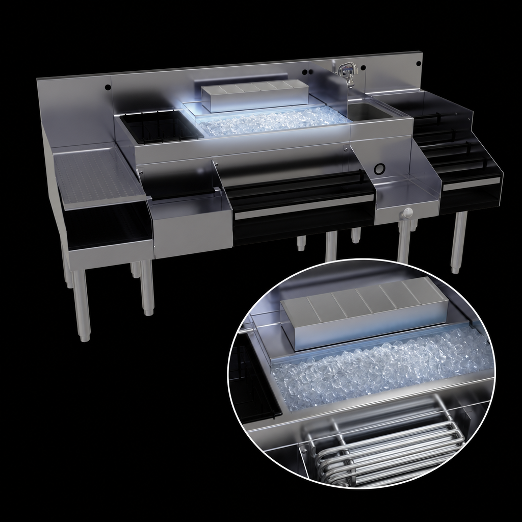 Center Ice Bin with Cold Plate