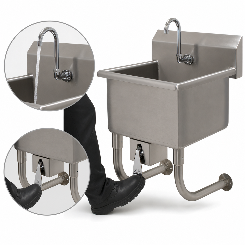Knee-Operated Faucet Control