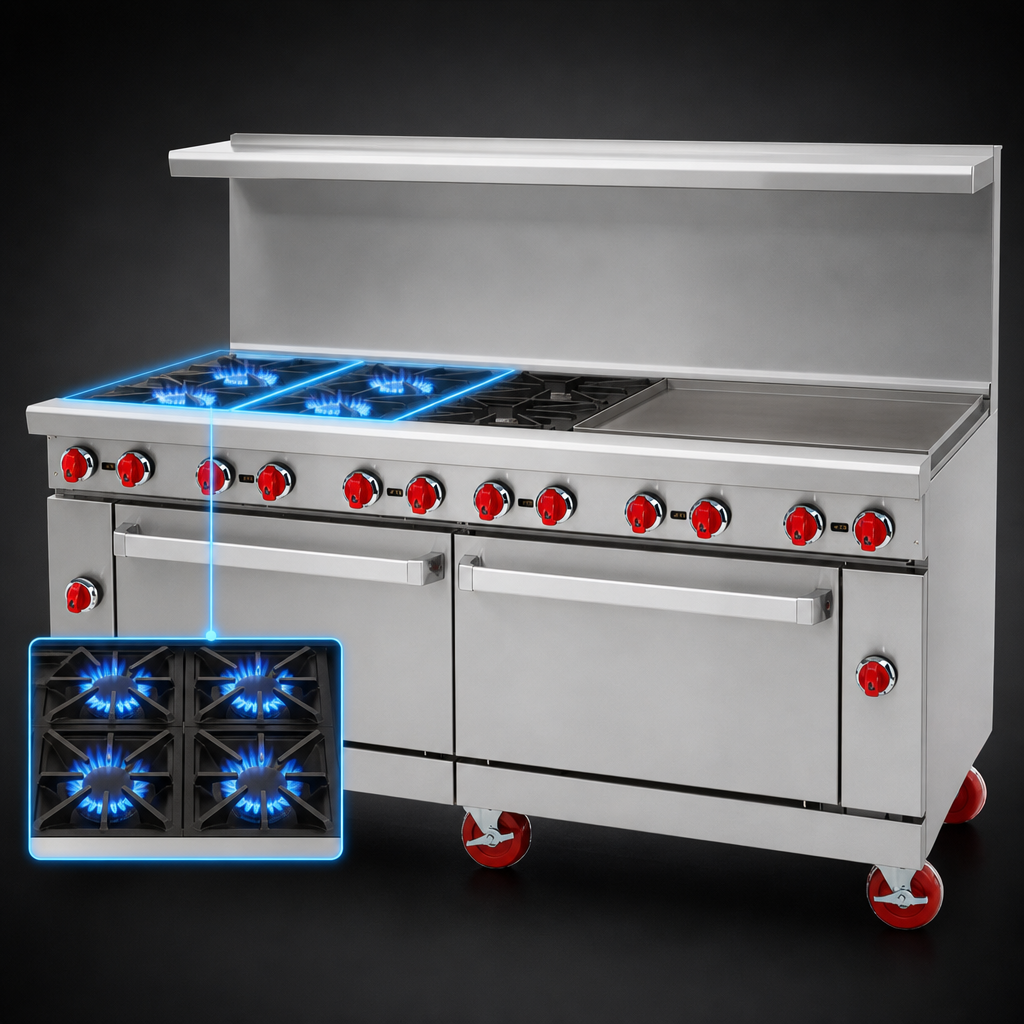 Four Open Burners
