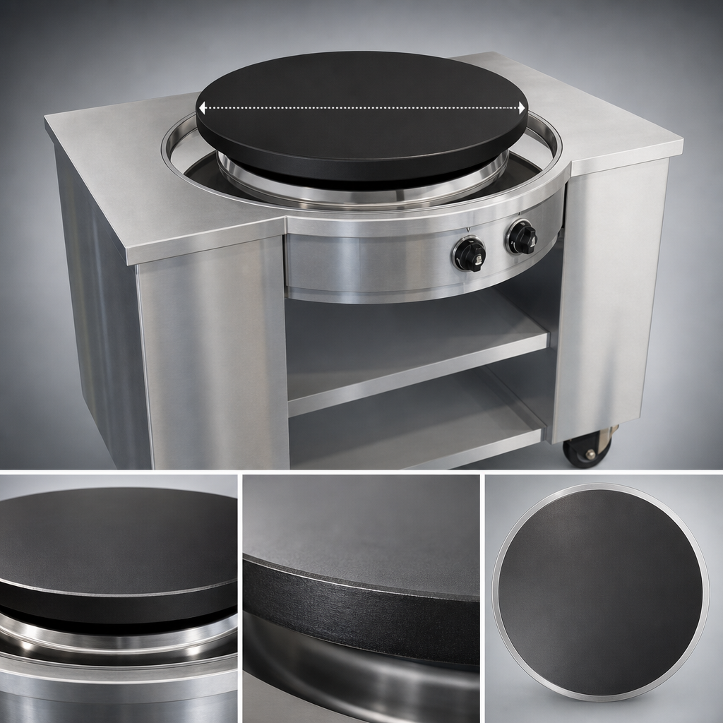 30-Inch Circular Seasoned Steel Cooking Surface