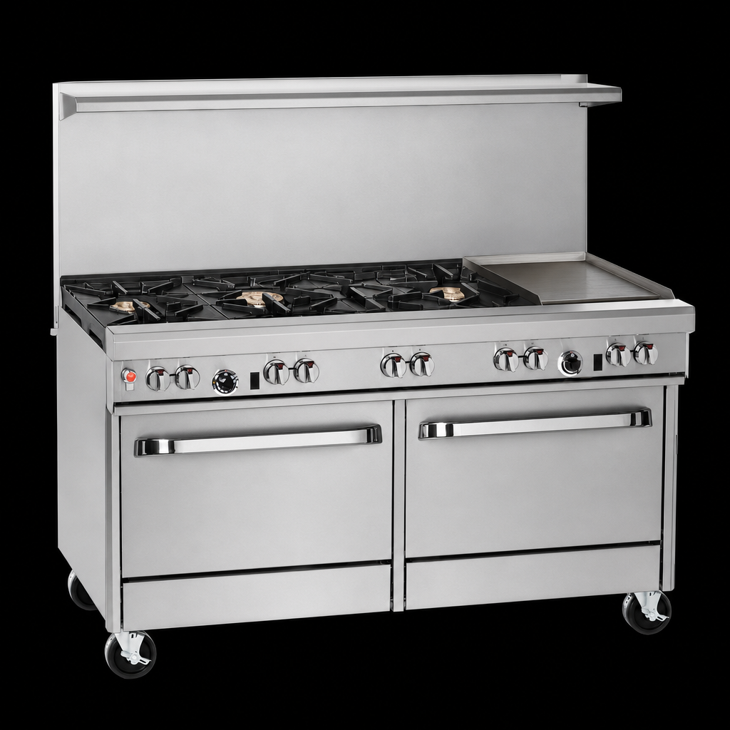 Five-Burner Top with Griddle