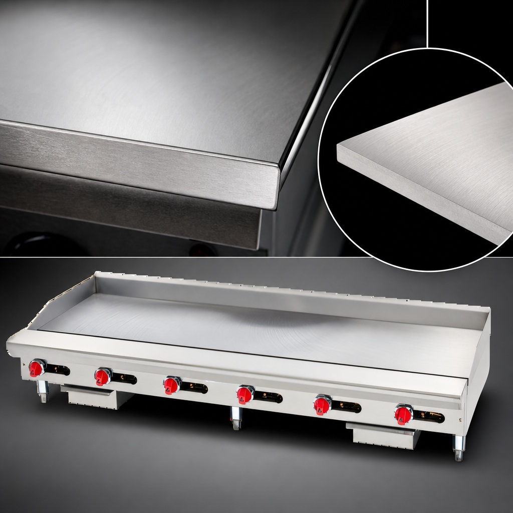 1-Inch Polished Steel Griddle Plate