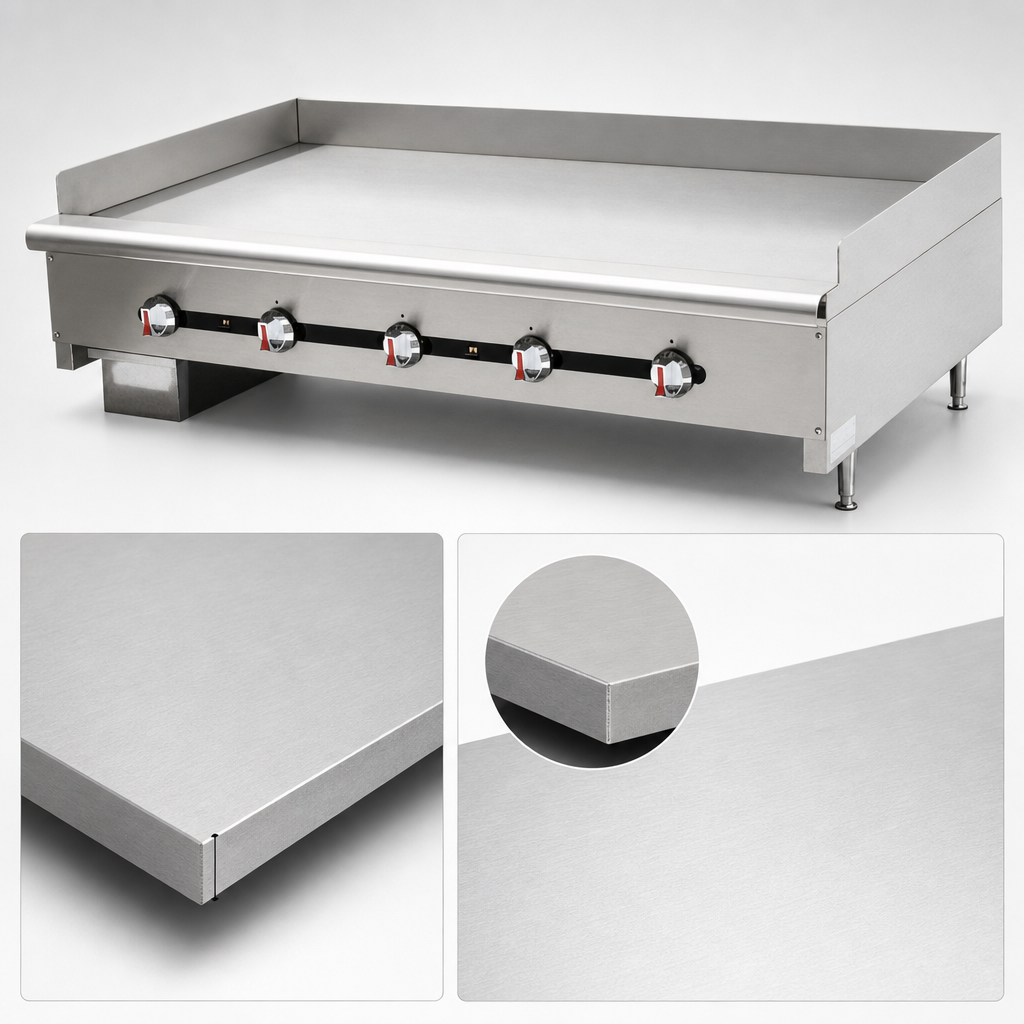 1-Inch Smooth Steel Griddle Plate