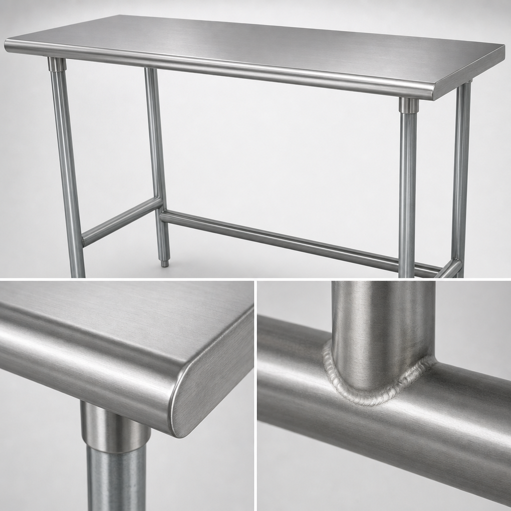 TIG-Welded, Satin-Finish Construction