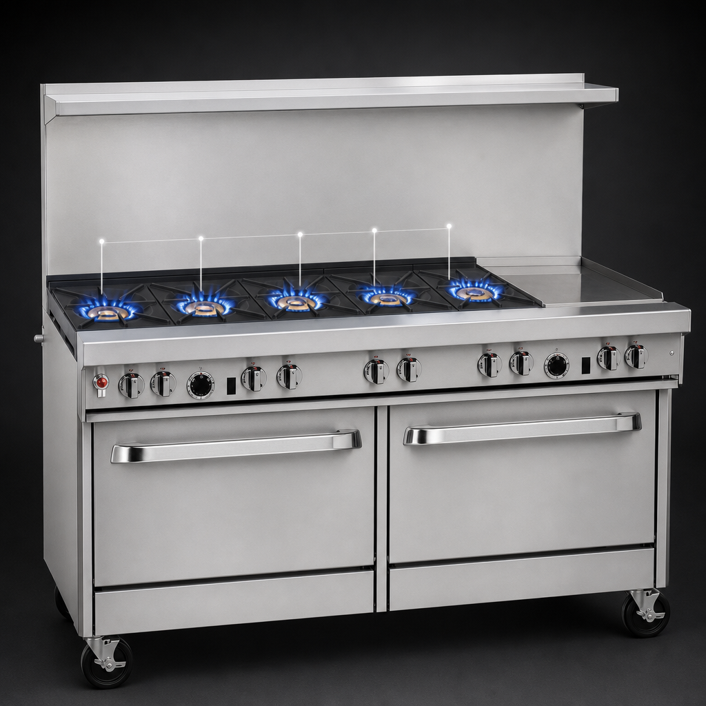 Five-Burner Top Configuration