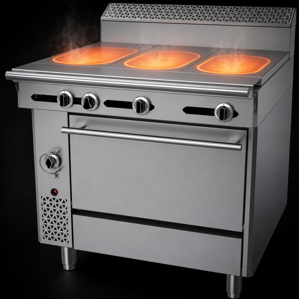Three 12-Inch Even-Heat Hot Tops