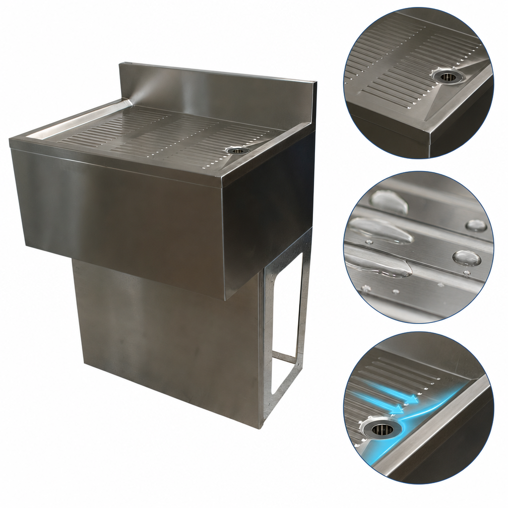 Stamped And Pitched Drainboard