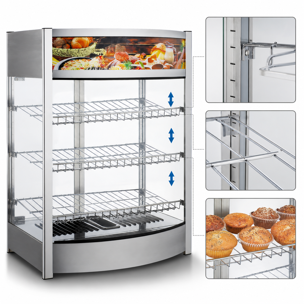 Adjustable Chrome-Plated Shelves