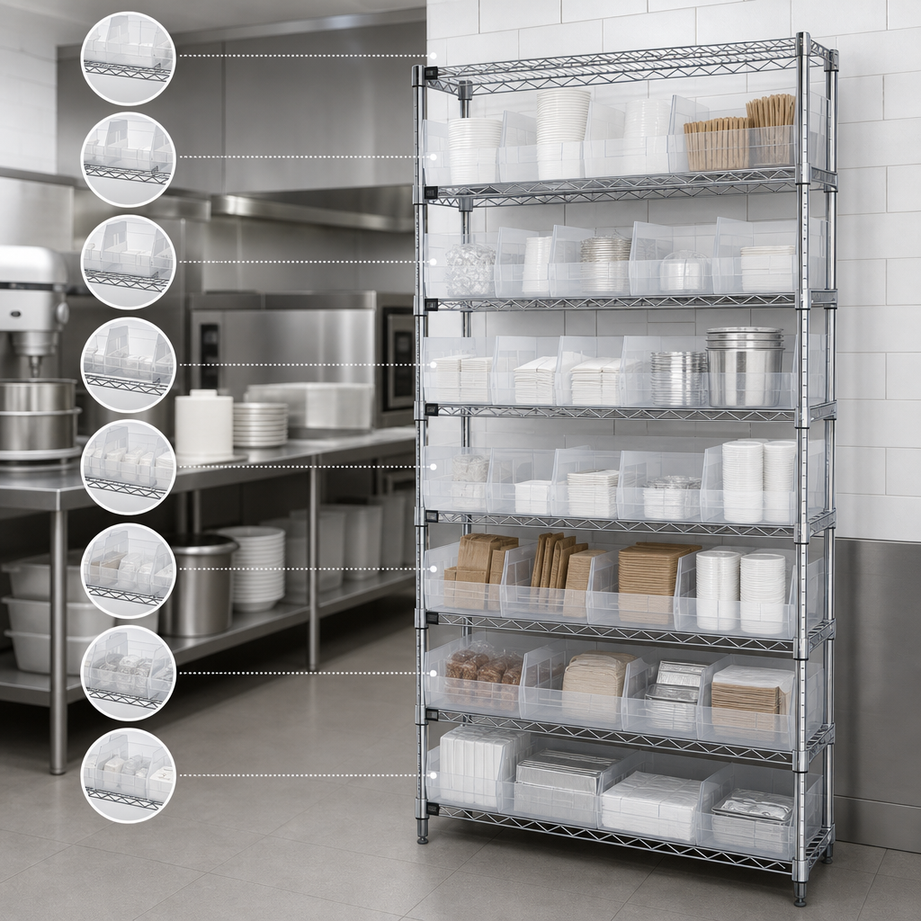 Nine Wire Shelves
