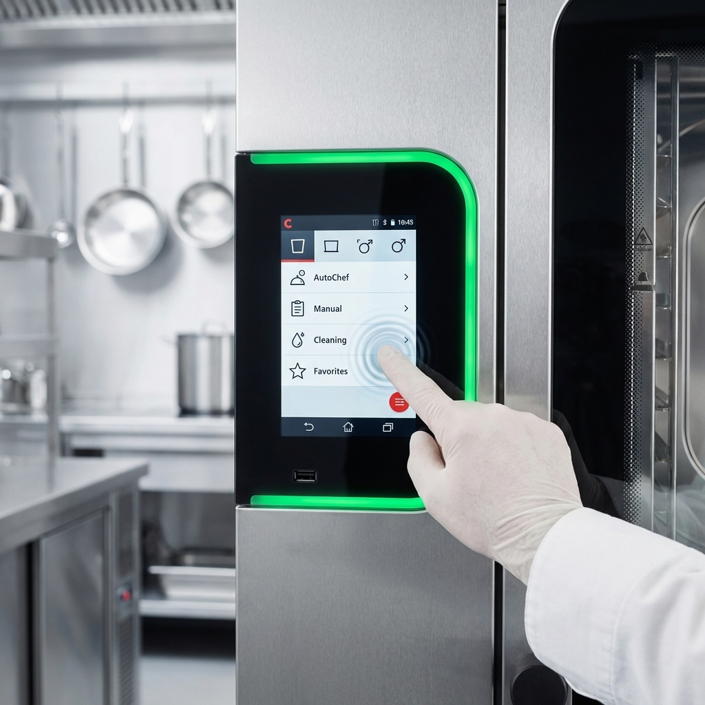 Experience effortless control and clear operational feedback with the oven's intuitive easyTouch Control Panel and its vibrant TriColor indicator ring.