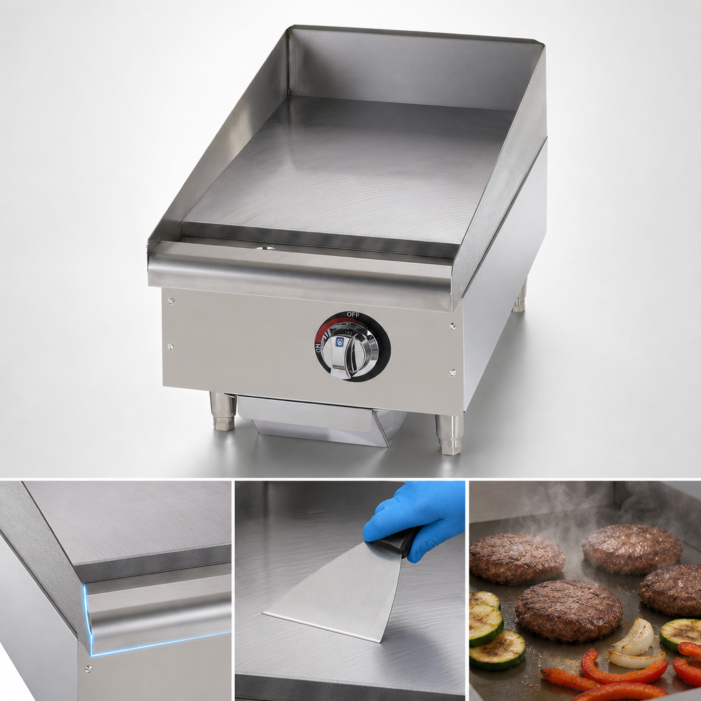 1-Inch Polished Steel Griddle Plate