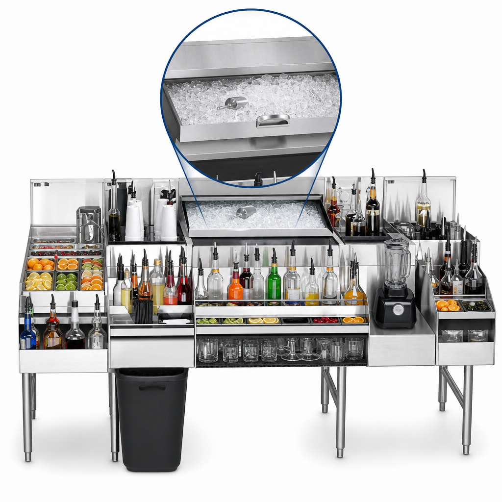 Center 36-Inch Combo Ice Bin