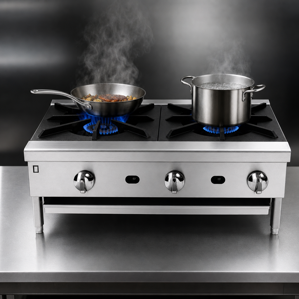Two 27,500 BTU Open Burners