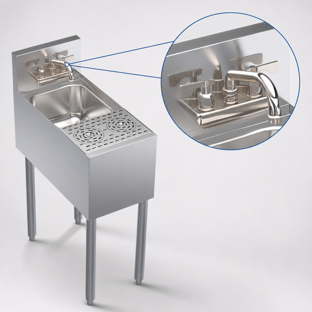 Dual Push-Down Glass Rinser Faucets