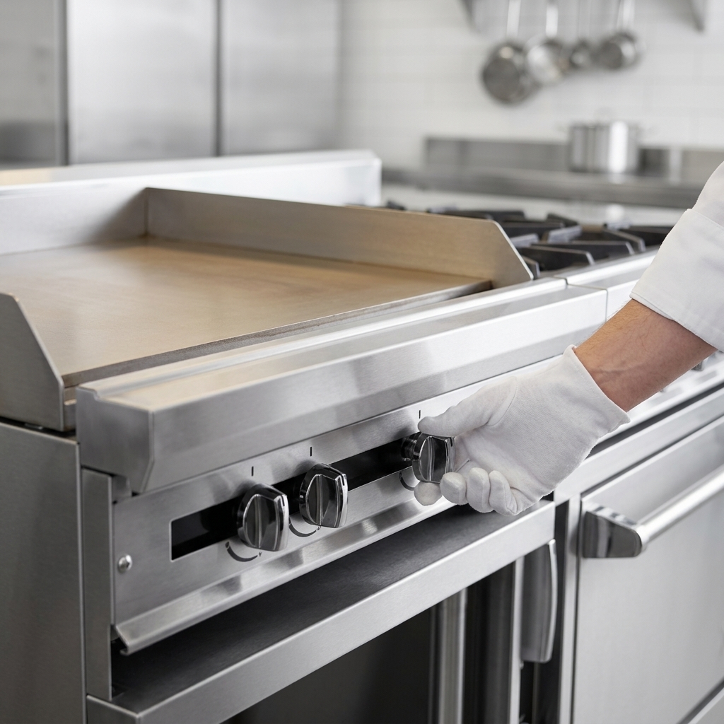 Achieve tailored cooking with the griddle's precise and independent manual heat controls.