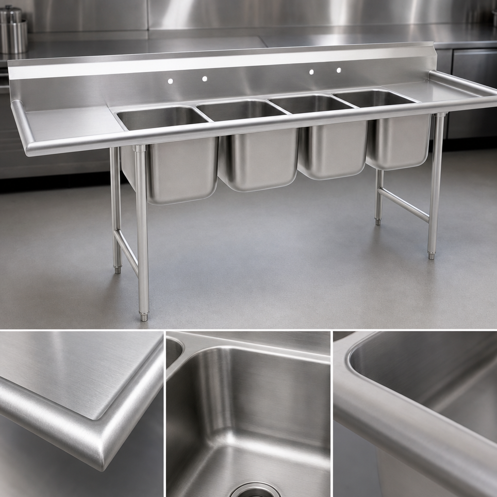Heavy Gauge 304 Stainless Steel Construction