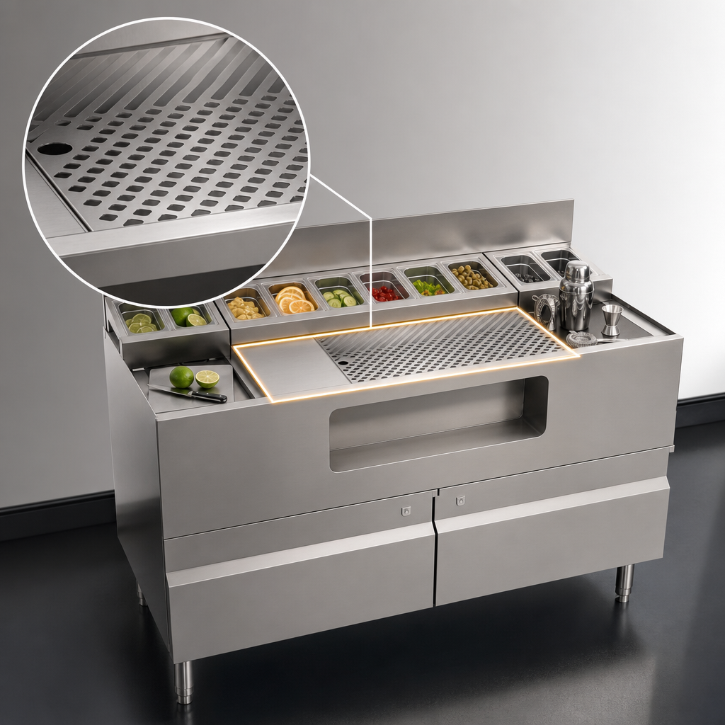Perforated Cocktail Prep Area