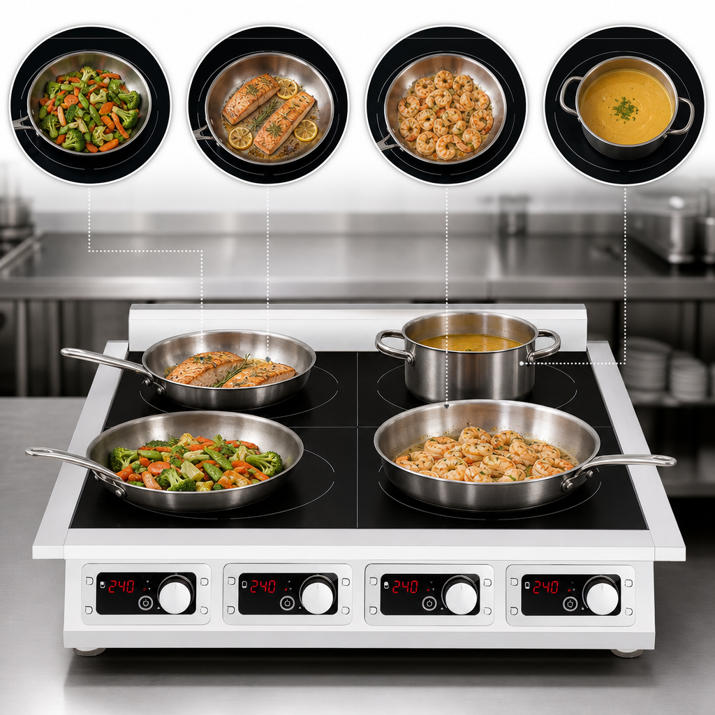 Four Independent Cooking Zones