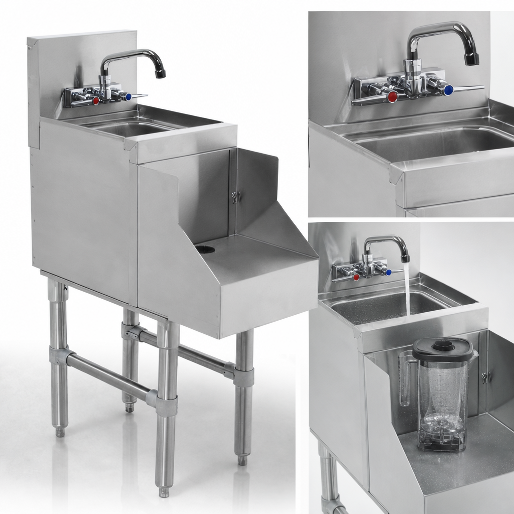 Dump Sink With Splash-Mounted Faucet